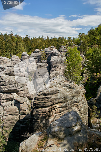 Image of sandstone rocks - Prachovske skaly (Prachov Rocks)