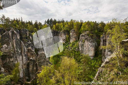 Image of sandstone rocks - Prachovske skaly (Prachov Rocks)