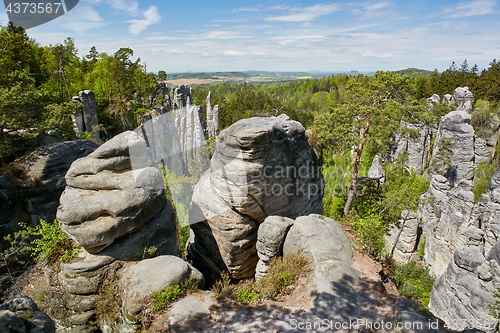 Image of sandstone rocks - Prachovske skaly (Prachov Rocks)