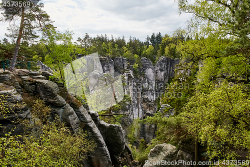 Image of sandstone rocks - Prachovske skaly (Prachov Rocks)