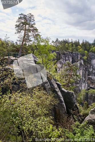 Image of sandstone rocks - Prachovske skaly (Prachov Rocks)