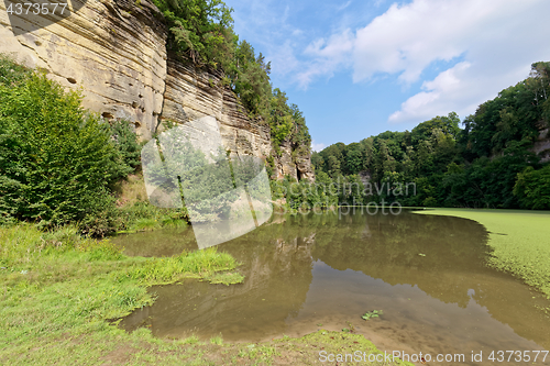 Image of Cerny rybnik near castle Kost. Czech Republic