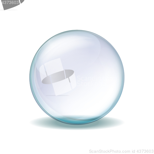 Image of Realistic transparent glass sphere illustration