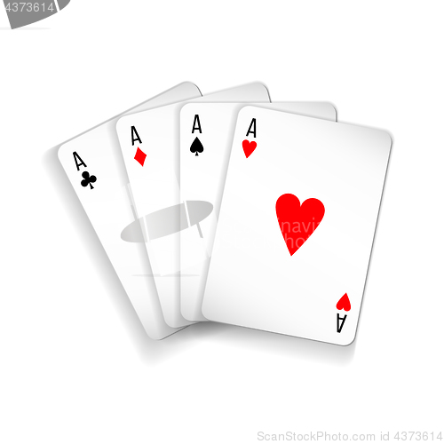 Image of Set of four aces deck of cards