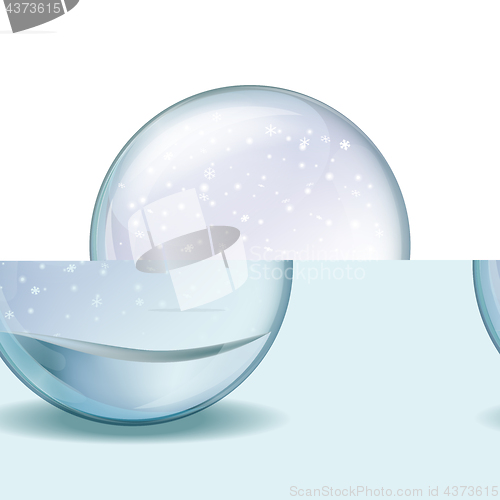 Image of Realistic transparent glass sphere illustration