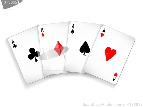 Image of Set of four aces deck of cards