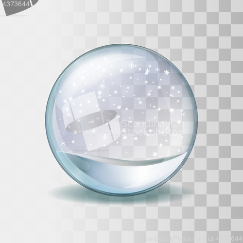 Image of Realistic transparent glass sphere illustration