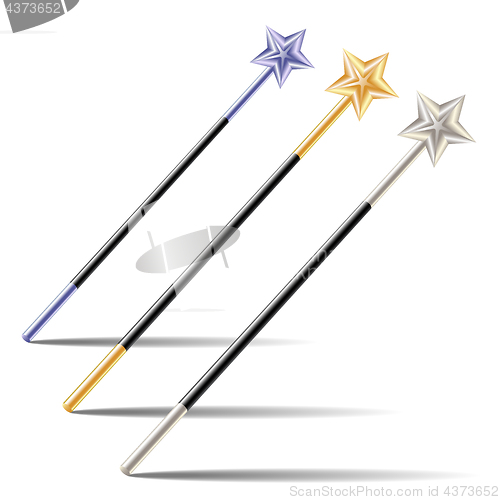 Image of Set of Magic Wands with stars