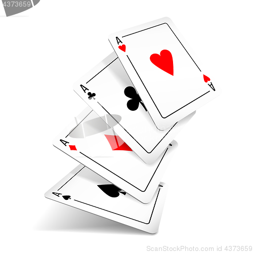 Image of Set of four aces deck of cards