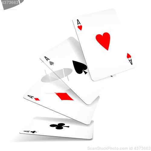 Image of Set of four aces deck of cards