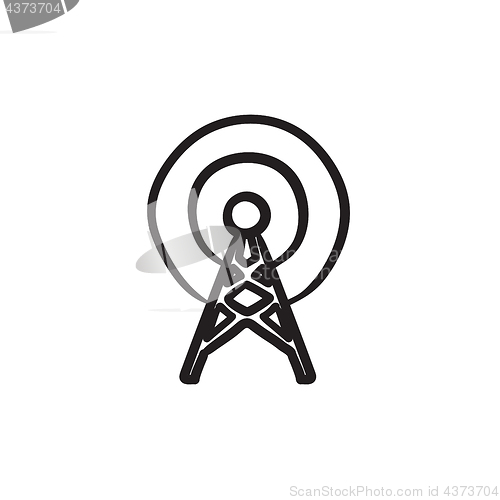 Image of Antenna sketch icon.