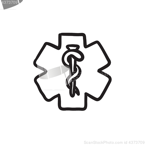 Image of Medical symbol sketch icon.