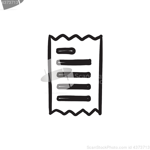 Image of Receipt sketch icon.