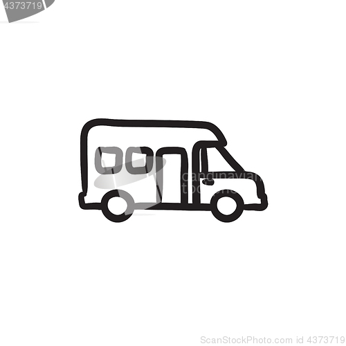 Image of Motorhome sketch icon.