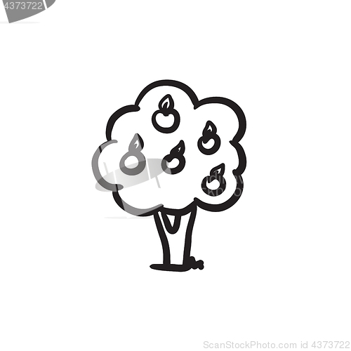 Image of Fruit tree sketch icon.