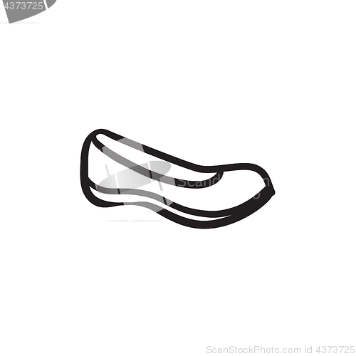 Image of Female shoe sketch icon.