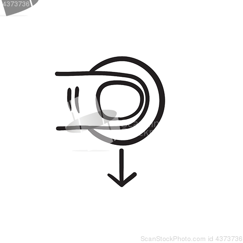 Image of Touch screen gesture sketch icon.