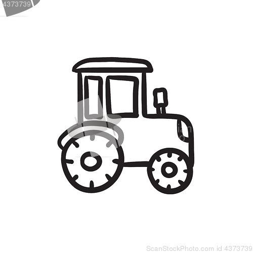 Image of Tractor sketch icon.