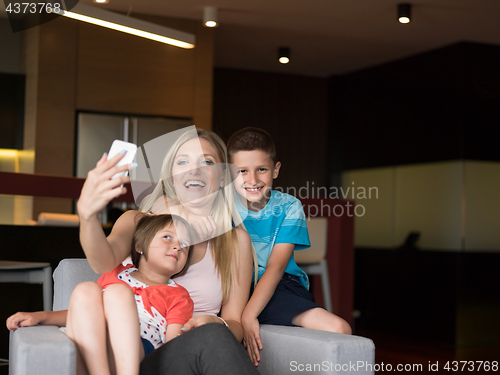 Image of Family having fun at home