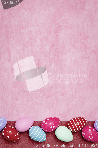 Image of a beautiful colored eggs easter background