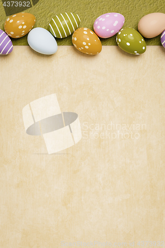 Image of a beautiful colored eggs easter background
