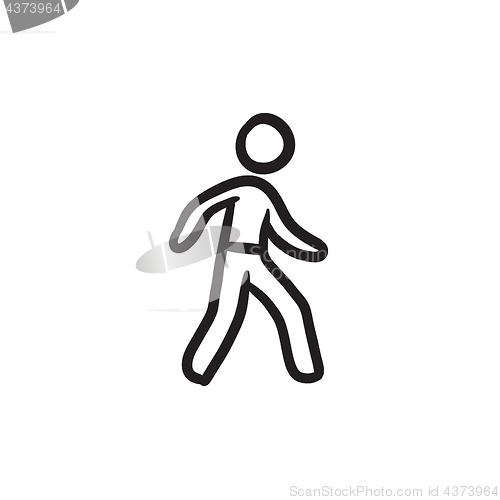 Image of Pedestrianism sketch icon.