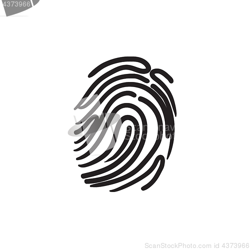 Image of Fingerprint sketch icon.