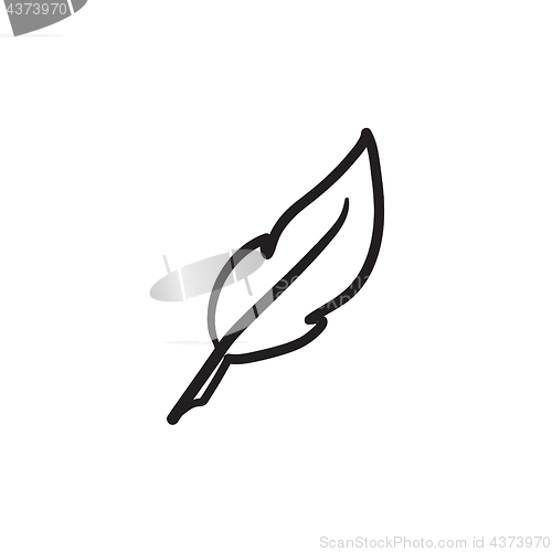 Image of Feather sketch icon.