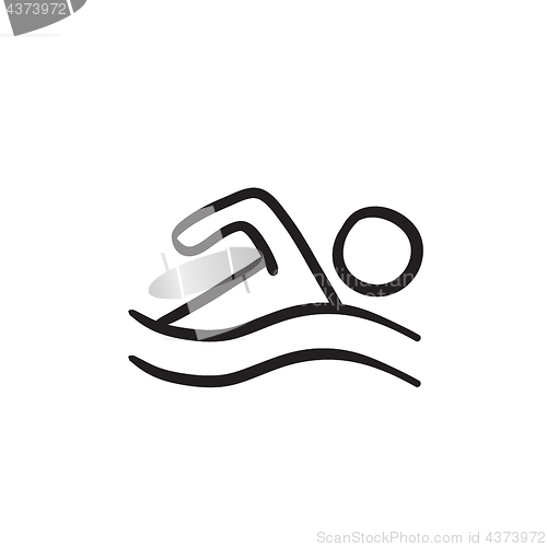 Image of Swimmer sketch icon.