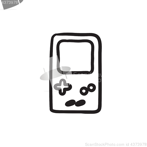 Image of Electronic game sketch icon.