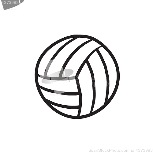 Image of Volleyball ball sketch icon.