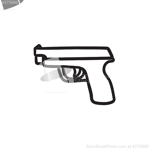 Image of Handgun sketch icon.
