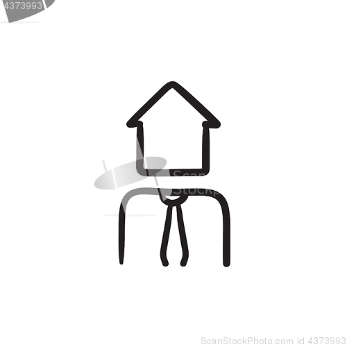 Image of Real estate agent sketch icon.