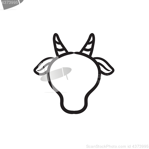 Image of Cow head sketch icon.