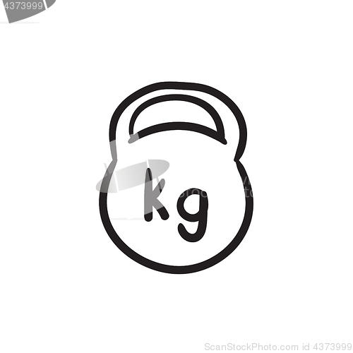 Image of Kettlebell sketch icon.