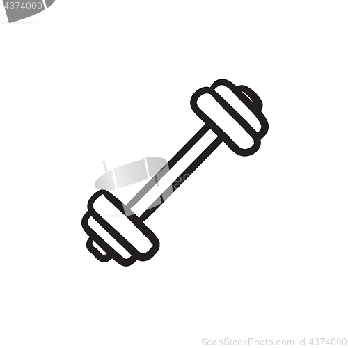 Image of Dumbbell sketch icon.