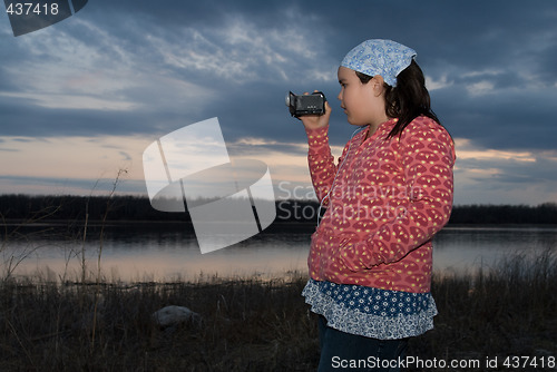 Image of Girl With Camcorder