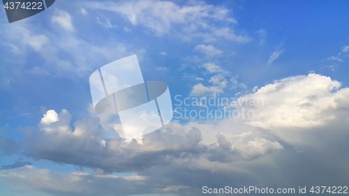 Image of Blue sky with white clouds