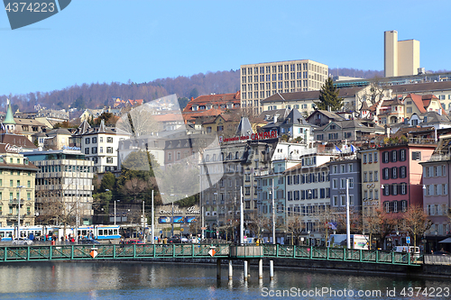 Image of Views over Zurich along the Limmat river