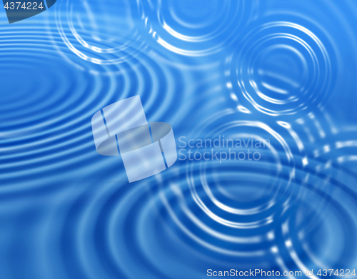 Image of Abstract rings on a water background