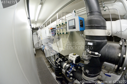 Image of reverse osmosis equipment inside of plant 