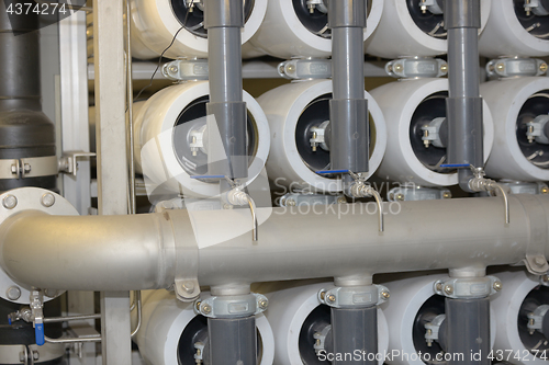 Image of reverse osmosis equipment inside of plant 