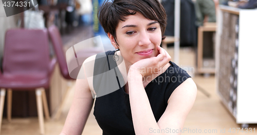 Image of Woman Trying New Shoes