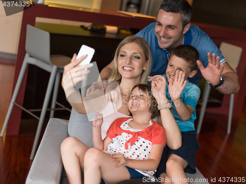 Image of Family having fun at home