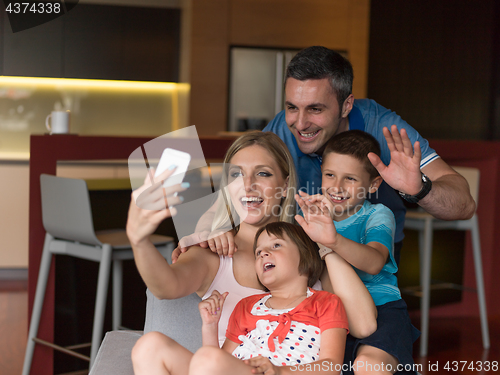 Image of Family having fun at home