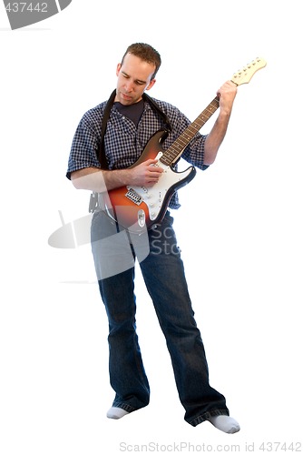 Image of Isolated Guitarist