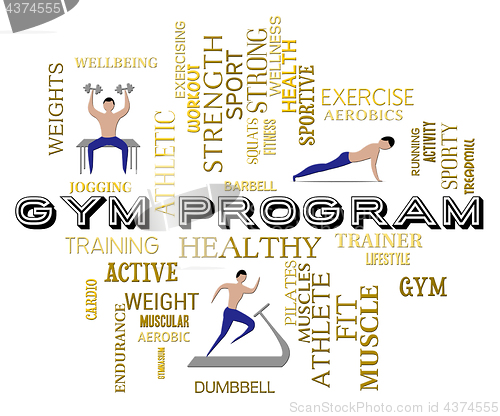 Image of Gym Program Represents Fitness Center And Athletic