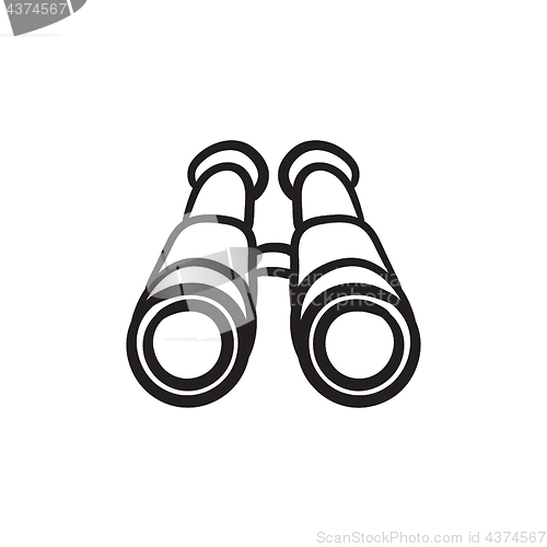 Image of Binoculars sketch icon.