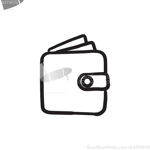 Image of Wallet sketch icon.