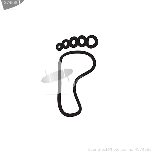 Image of Footprint sketch icon.